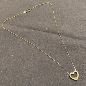 925 Sterling Silver Floating Heart Pendant Necklace